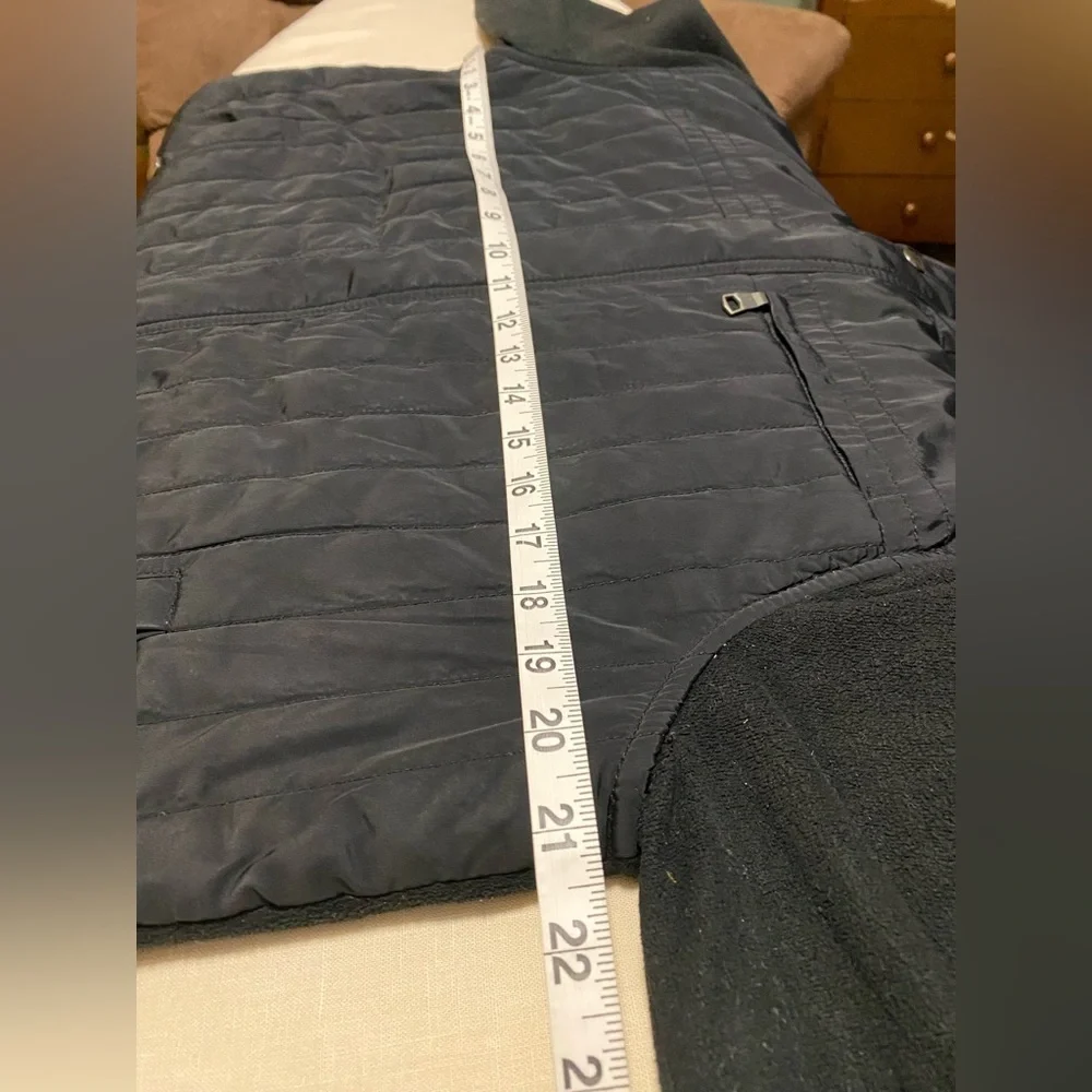 Banana Republic Black Mens Performance Coat Jacket with Hidden Hood, Size Medium